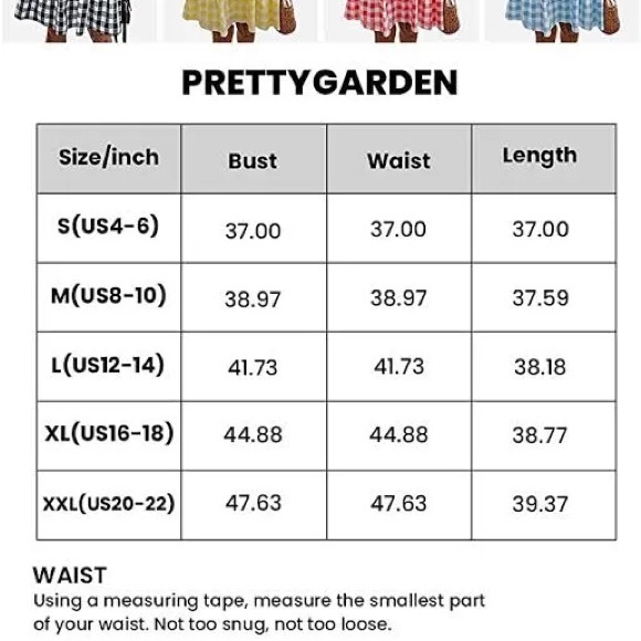 Pretty Garden Sleeveless Summer Dress NWT red white Buffalo plaid checked ruffle - Picture 8 of 9